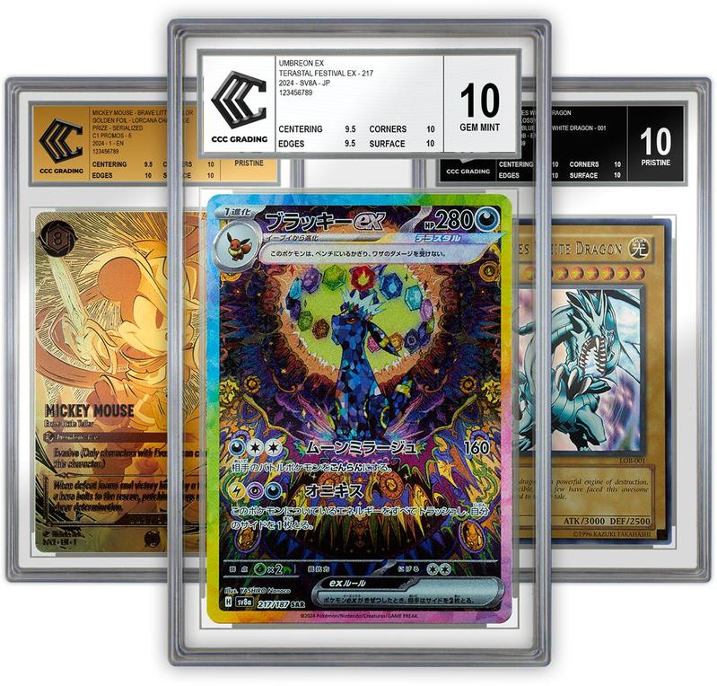 Grading of Pokemon, Yugioh and Lorcana cards